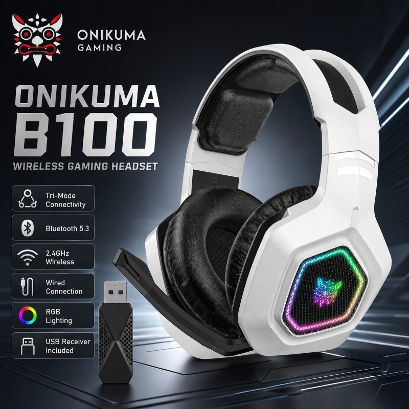 Gaming Console Amazon - ONIKUMA B100 Wireless Gaming Headset Bluetooth