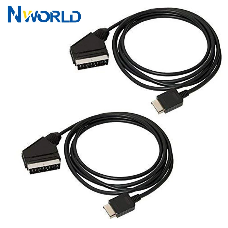 Gaming Console Xbox One - 2pcs/lot 6Ft RGB SCART Wire Cable