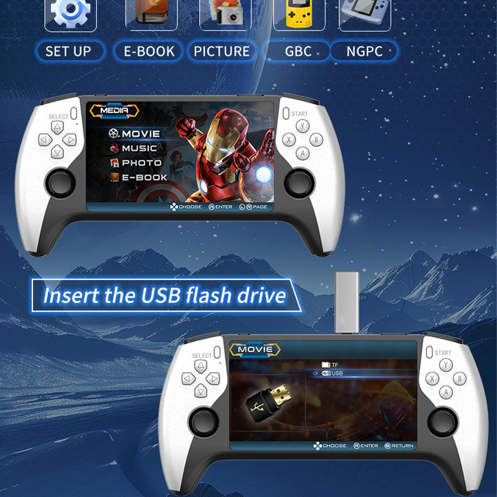 2026 New SF3500 5 Inch Handhel - đánh giá và giá Gaming Console.Emulators
