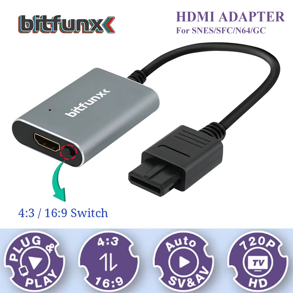 Bitfunx 720P Svideo / AV To HD - đánh giá và giá Gaming Console All In One