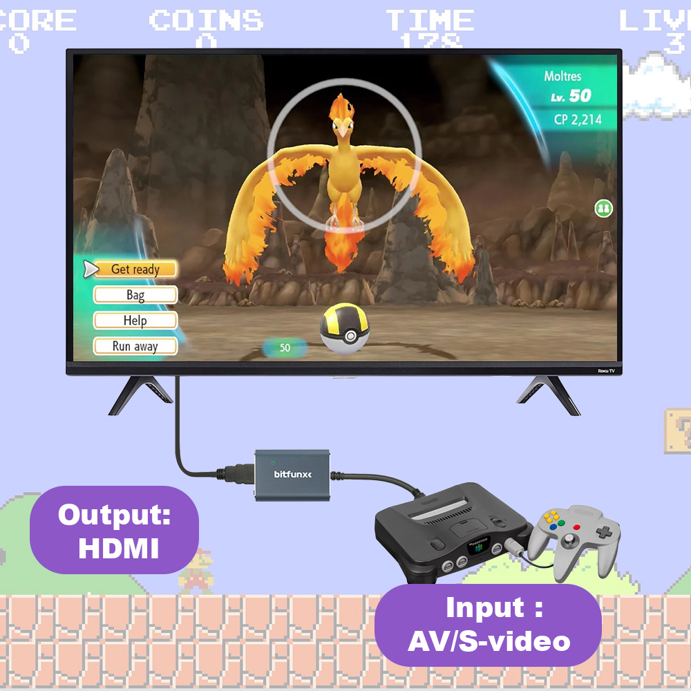 Bitfunx 720P Svideo / AV To HD - đánh giá và giá Gaming Console All In One