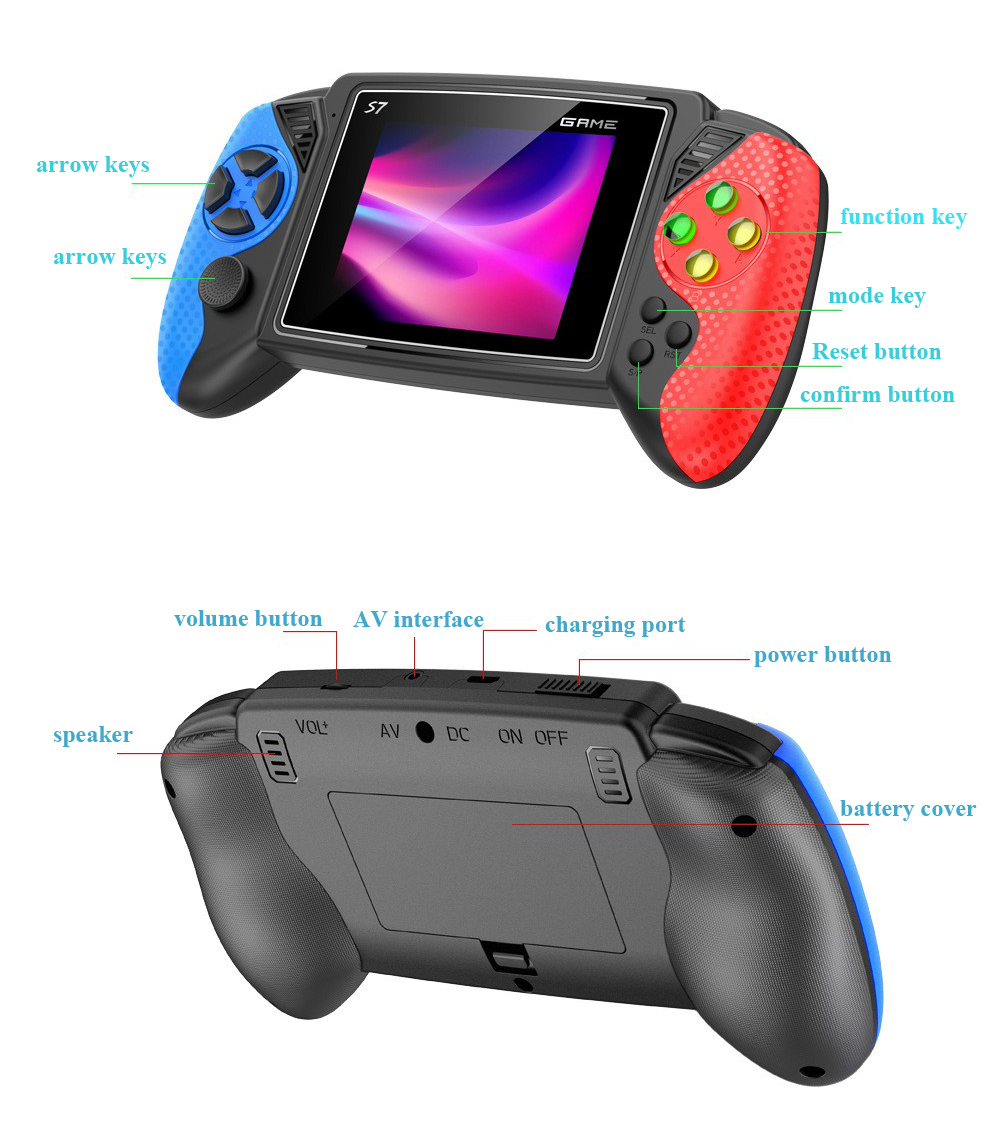 S7 Retro Handheld Game Console - đánh giá và giá Gaming Console Kids