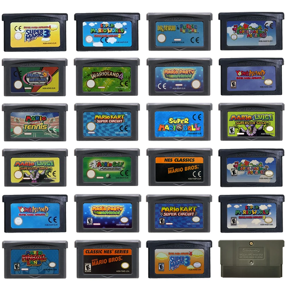 GBA Game Cards Cartridge 32 Bi - đánh giá và giá Gaming Console Mario