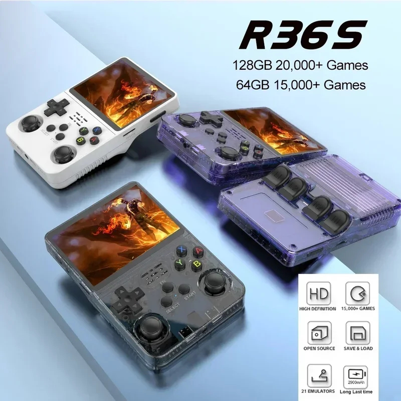 R36S Retro Handheld Game Conso - đánh giá và giá Gaming Console Kids