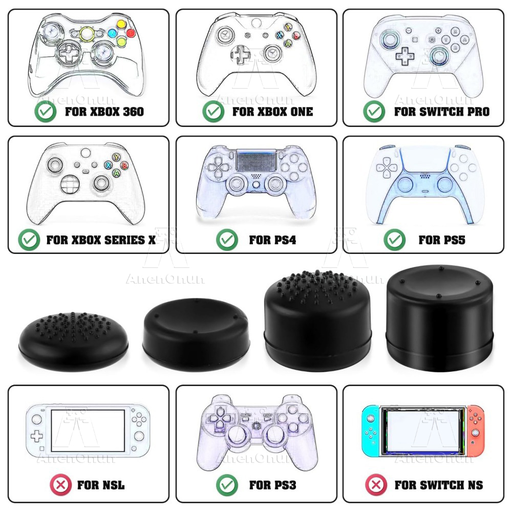 8PCS Thumb Grip Caps Controlle - đánh giá và giá Gaming Console Joystick