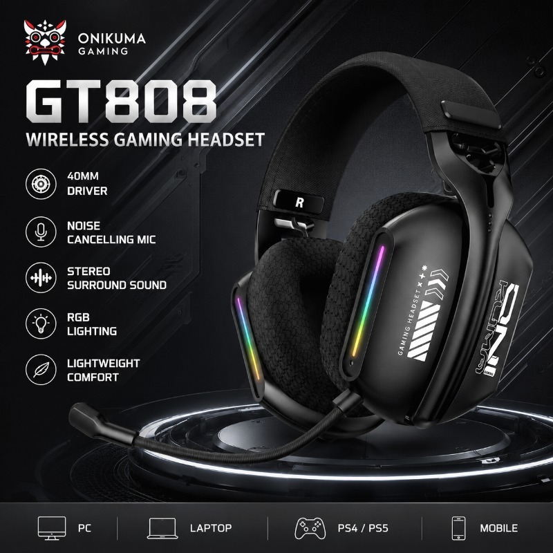 ONIKUMA GT808 Gaming Headset W - đánh giá và giá Gaming Console Amazon
